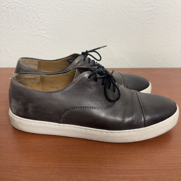 Magnanni Shoes Warwick Leather‎ Oxford Lace Up Low Top Sneakers Grey 9M 22684 - Picture 3 of 10